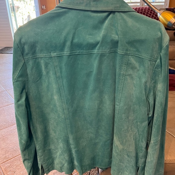 Turquoise suede jacket - Picture 5 of 5